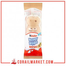 Biscuit fourré au chocolat blanc kinder happy hippo 20.7 g