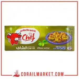 جبن بطعم الزيتون الأخضر شاف البقرة الضاحكة 4 قطع 320غ