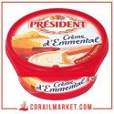 Crème de fromage d'emmental président 125 g