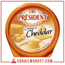 Crème de fromage de cheddar président 125 g