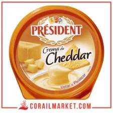 Crème de fromage de cheddar président 125 g