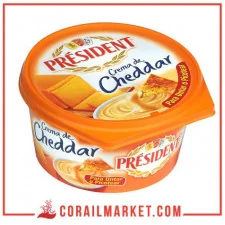 Crème de fromage de cheddar président 125 g