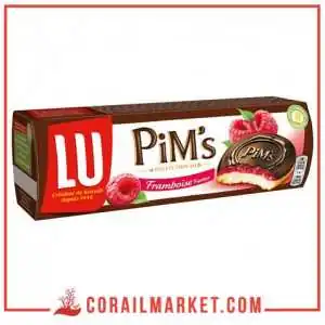 biscuit fourré à la confiture de framboise pim's lu 150 g