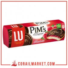 biscuit fourré à la confiture de framboise pim's lu 150 g