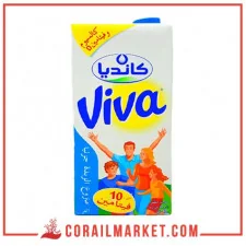 حليب منزوع الزبدة جزئيا كانديا فيفا 1ل