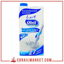 حليب منزوع الزبدة جزئيا أوبي 1ل