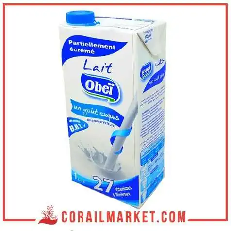 حليب منزوع الزبدة جزئيا أوبي 1ل حليب منزوع الزبدة جزئيا أوبي 1ل