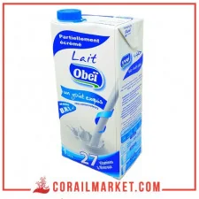 حليب منزوع الزبدة جزئيا أوبي 1ل