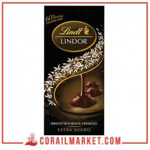 Chocolat noir 60% lindor lindt 100 g