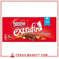 Chocolat au lait sans gluten a amandes extrafino Nestlé 123 g