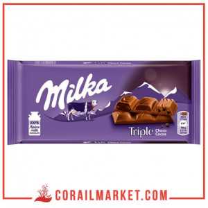 Chocolat au triple choco cacao Milka 100 g