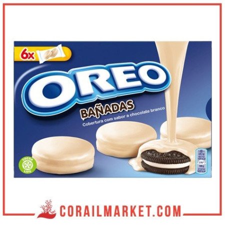 BISCUIT AU CACAO FOURRÉ à la crème original enrobé au chocolat blanc oreo 246 g