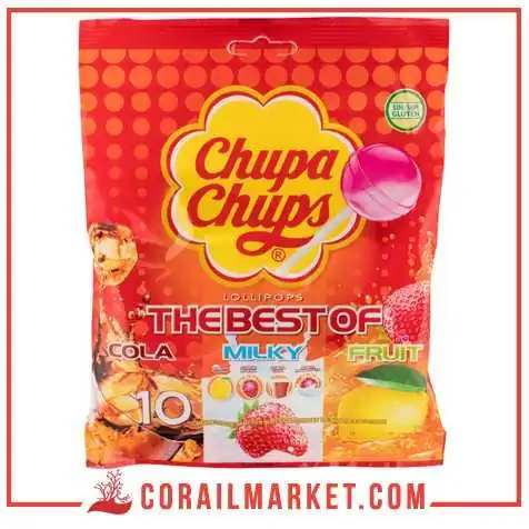 Bonbons sucettes sans gluten the best chupa chups 120 g Bonbons sucettes sans gluten the best chupa chups 120 g