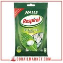 Halls Bonbons Sans Gluten Goût Eucalyptus Menthe Respiral 150 G