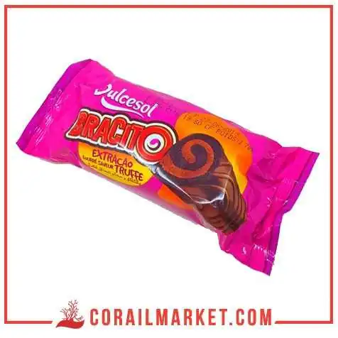 Génoise roulée aux cacao et la crème de truffe dulcesol 70 g Génoise roulée aux cacao et la crème de truffe dulcesol 70 g