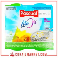 Yaourt 0% de matière grasse au macédoine de fruit pascual 4×125 g