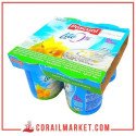 Yaourt 0% de matière grasse au macédoine de fruit pascual 4×125 g