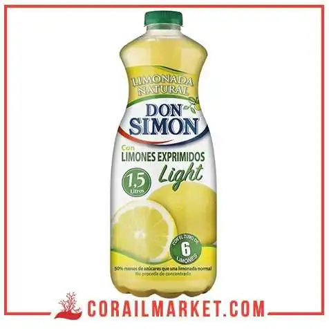 Jus de citron sans Sucre ajouté don Simon 1,5 L Jus de citron sans Sucre ajouté don Simon 1,5 L