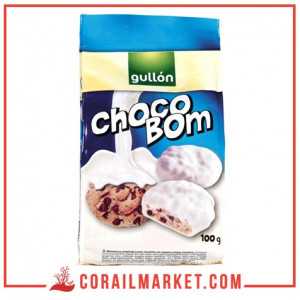 Biscuit enrobé au chocolat blanc choco bom gullon 100 g