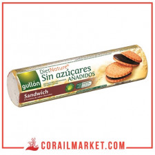 biscuit SANDWICH FOURRÉ AU CHOCOLAT NOIR SANS SUCRES gullon 250 g