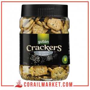 Biscuit salés aux grains de chia et quinoa crackers gullon 250 g