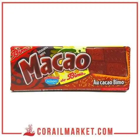 بسکويت جاف بالکاکاو ماكاو بيمو 250غ بسکويت جاف بالکاکاو ماكاو بيمو 250غ