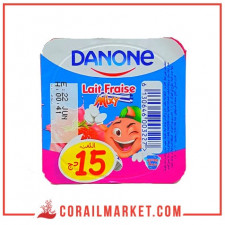 yaourt Lait fraise Danone 100 g