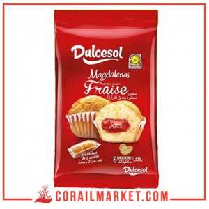 madeleine fourré crème de fraise dulcesol 225 g