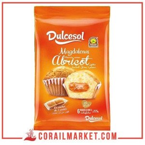 madeleine fourré crème d'abricot dulcesol 225 g