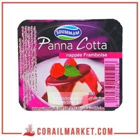 Yaourt nappée framboise  panna cotta soummam 100 g